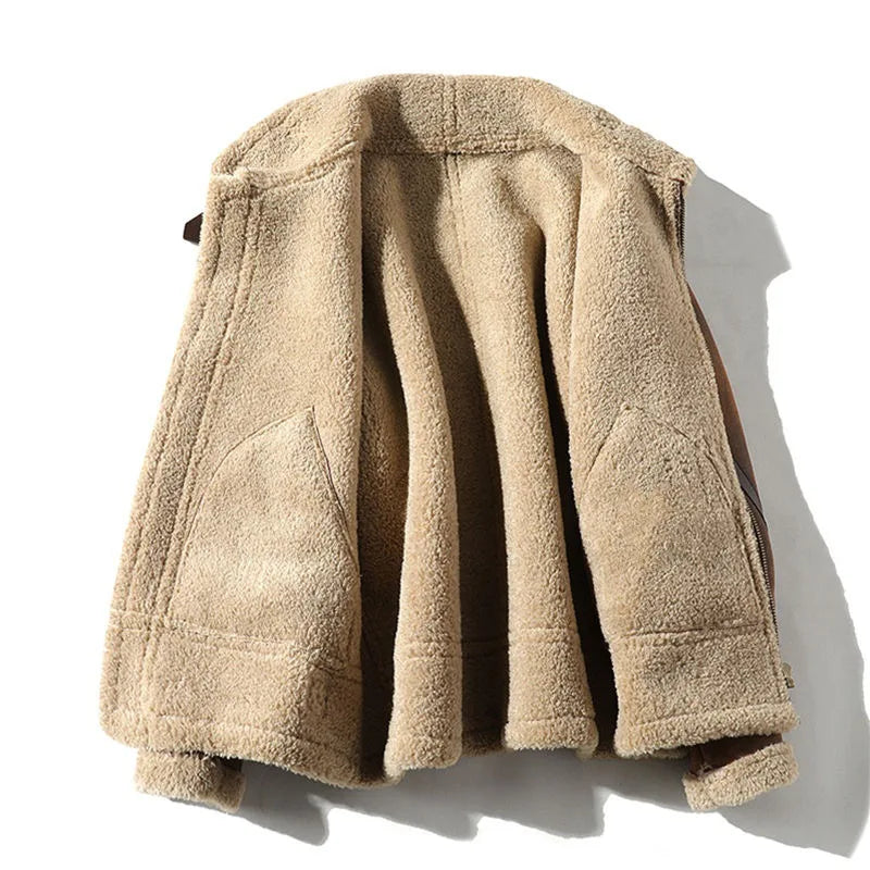 Men's Suede Aviator Jacket – Lining Detail
