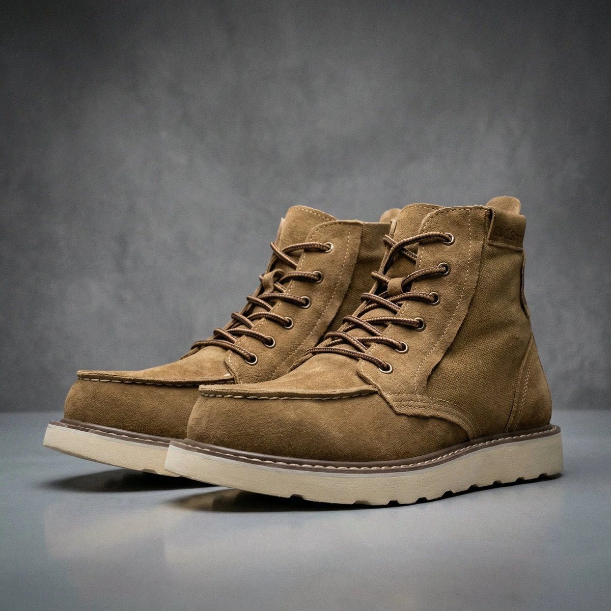 Men's Moc Toe Work Boots in Brown