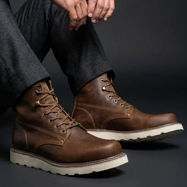 Men's Moc Toe Work Boots – Detail View