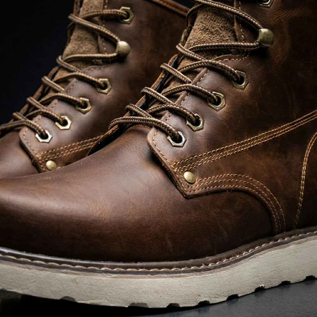 Men's Moc Toe Work Boots – Detail View