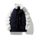 Men's Sherpa Color-Block Jacket in White
