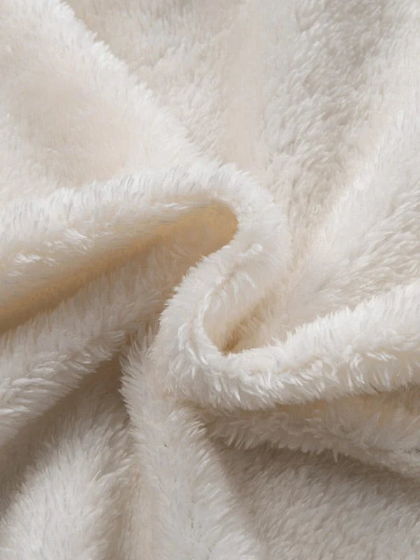 Men's Puffer Jacket with Fleece-Lined Collar – Detail View