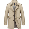 Men's Single-Breasted Trench Coat in Beige