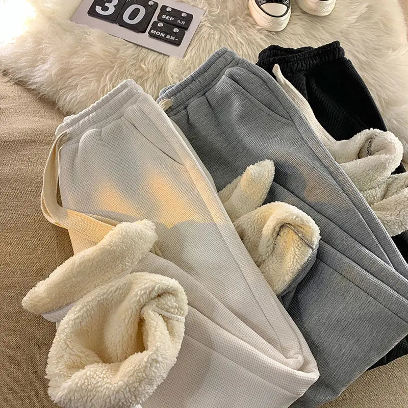 Women's Fleece-Lined Lounge Pants in Gray