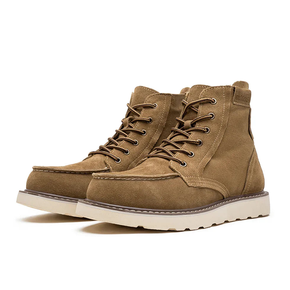 Men's Moc Toe Leather Work Boots – Lace Detail