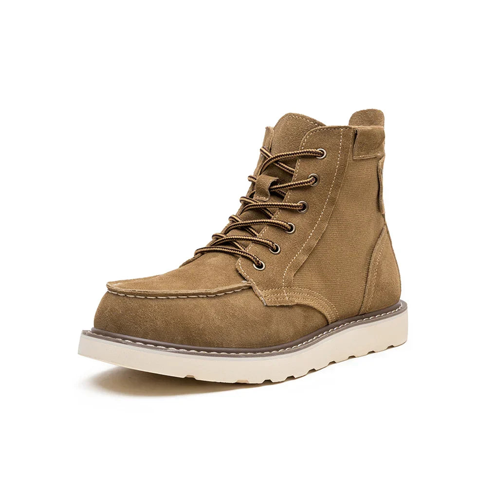 Men's Moc Toe Leather Work Boots – Pair View