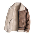 Men's Shearling Aviator Jacket in Brown