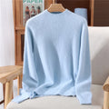 Women's Cashmere Mock Neck Sweater in Blue