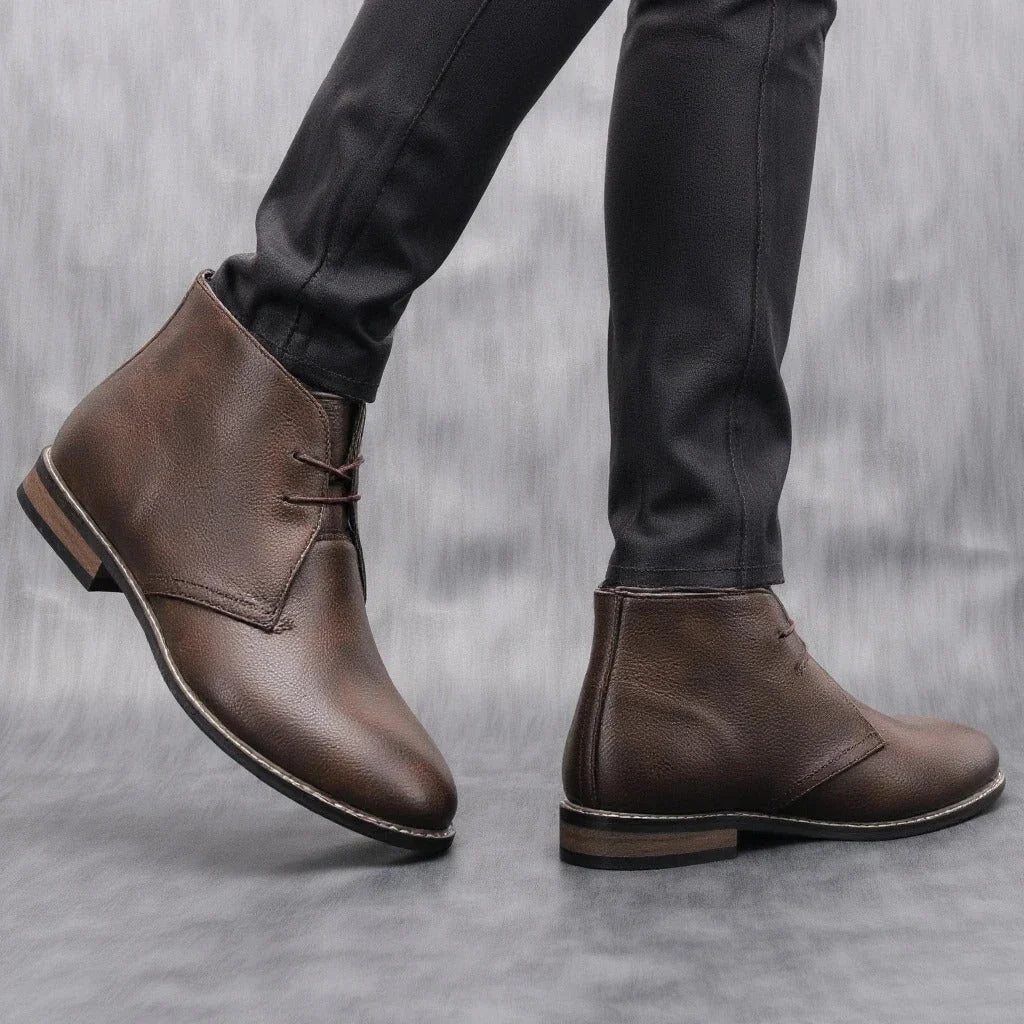 Men's Leather Chukka Boots – Lace Detail