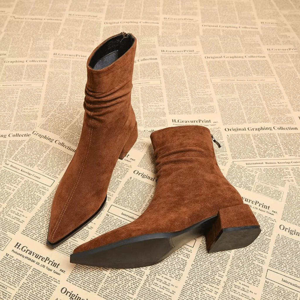 Women's Pointed-Toe Ankle Booties – Side View