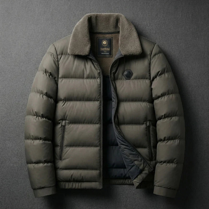 Men's Lightweight Down Jacket in Midnight Black