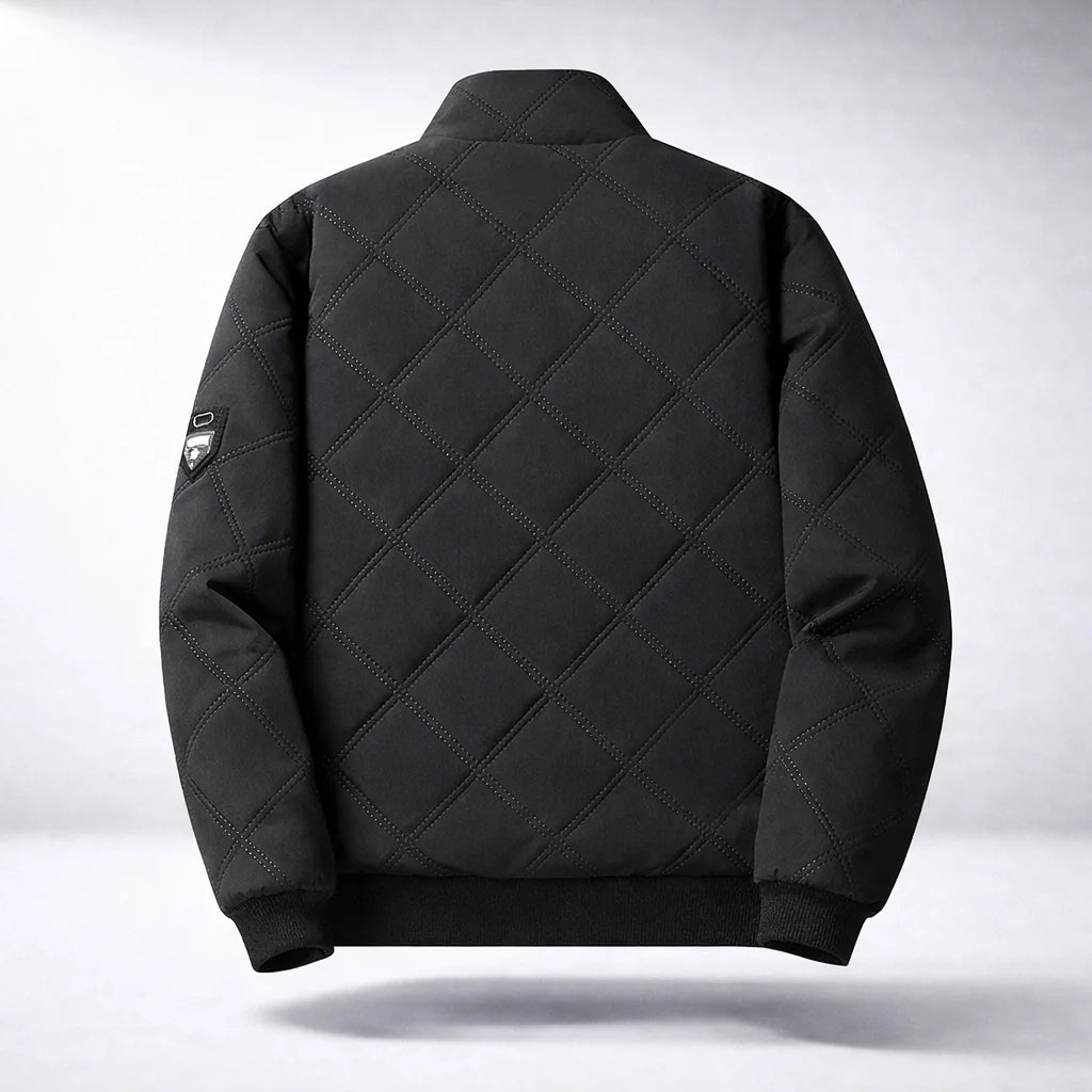 Men's Sherpa-Lined Quilted Bomber – Cuff Detail