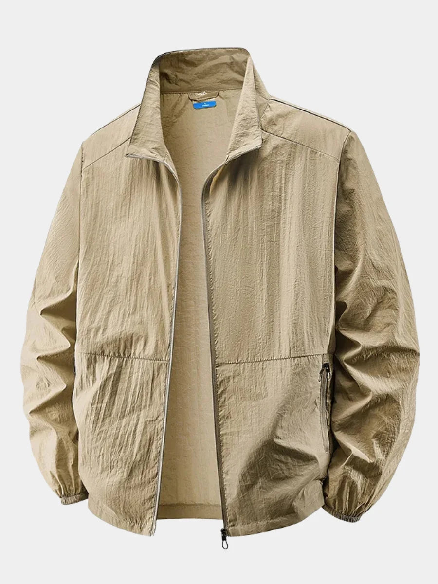 Men's Zip-Up Longline Jacket – Detail View