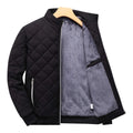 Men's Diamond-Quilted Padded Jacket in Black
