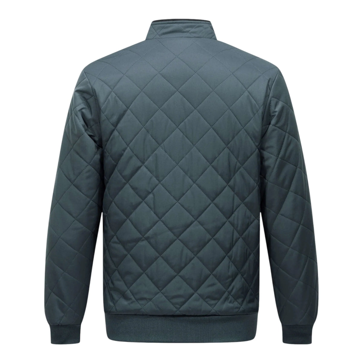 Men's Diamond-Quilted Padded Jacket in Green