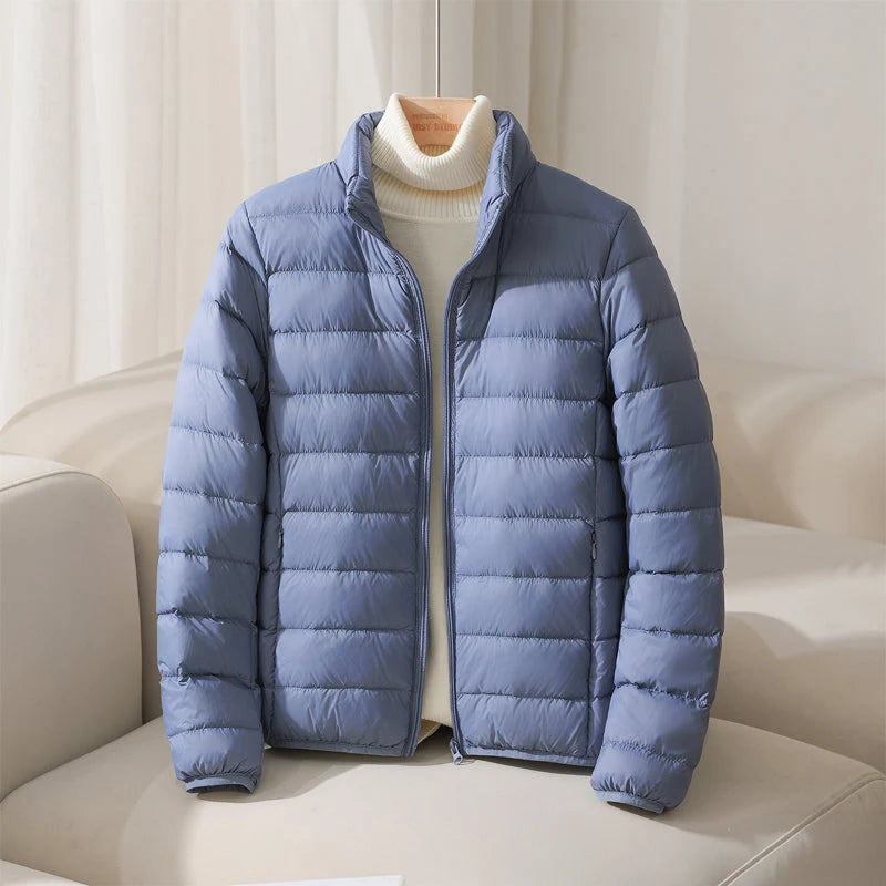 Women's Quilted Puffer Jacket in Blue