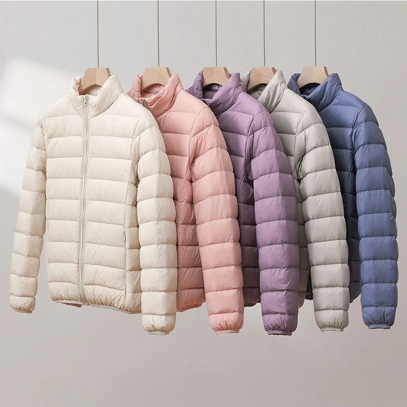 Women's Quilted Puffer Jacket – Collar Detail