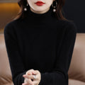 Women's Cashmere Turtleneck Sweater in Black