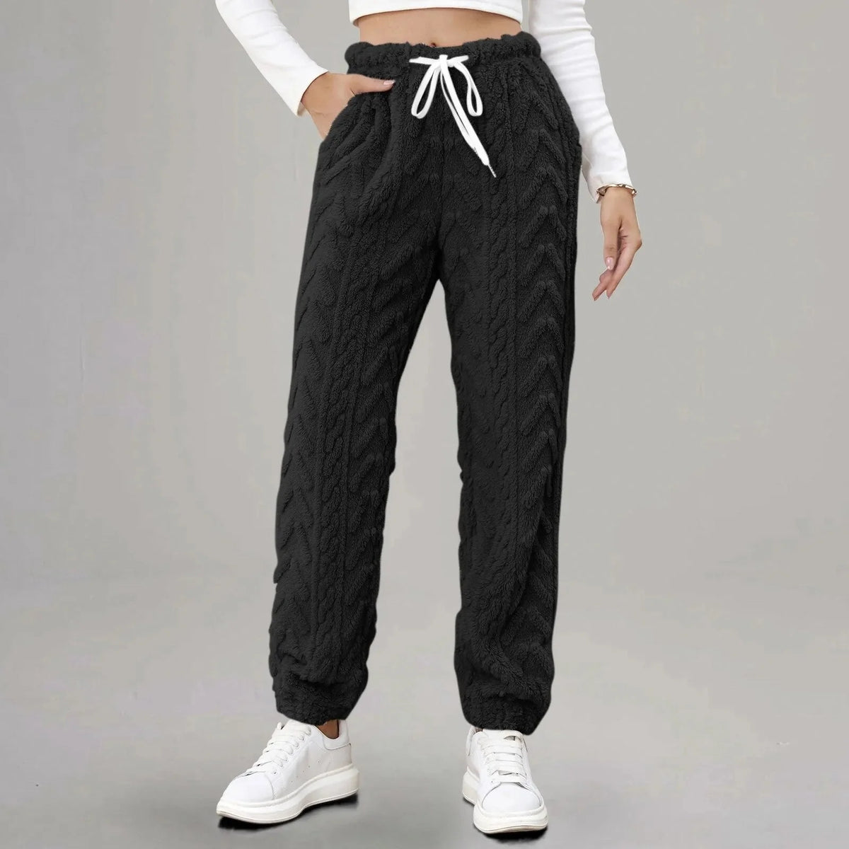 Women's Fleece Jogger Sweatpants in Pink