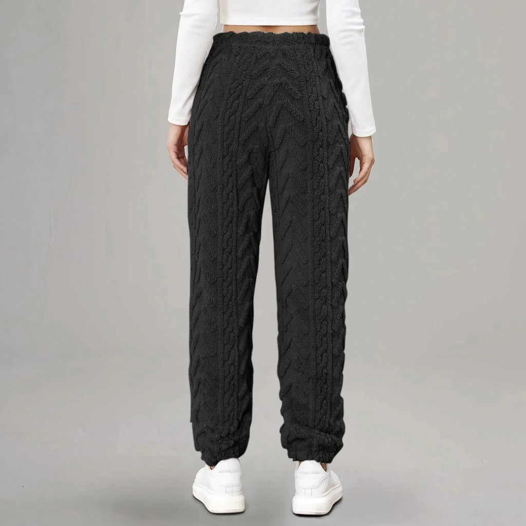 Women's Fleece Jogger Sweatpants in Gray