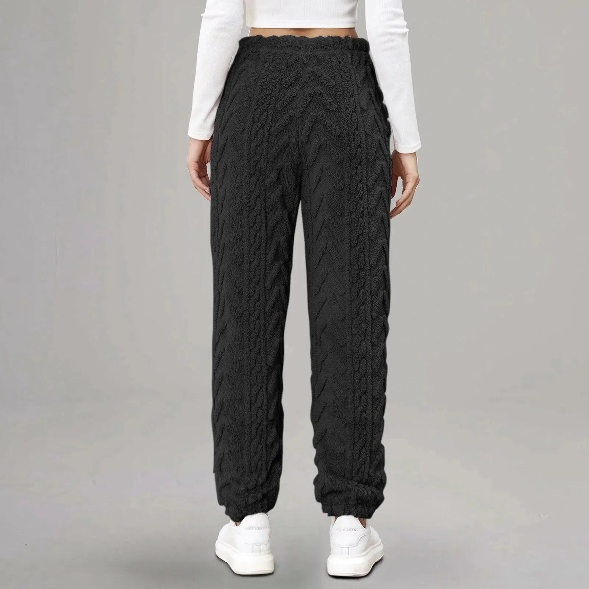 Women's Fleece Jogger Sweatpants in Gray