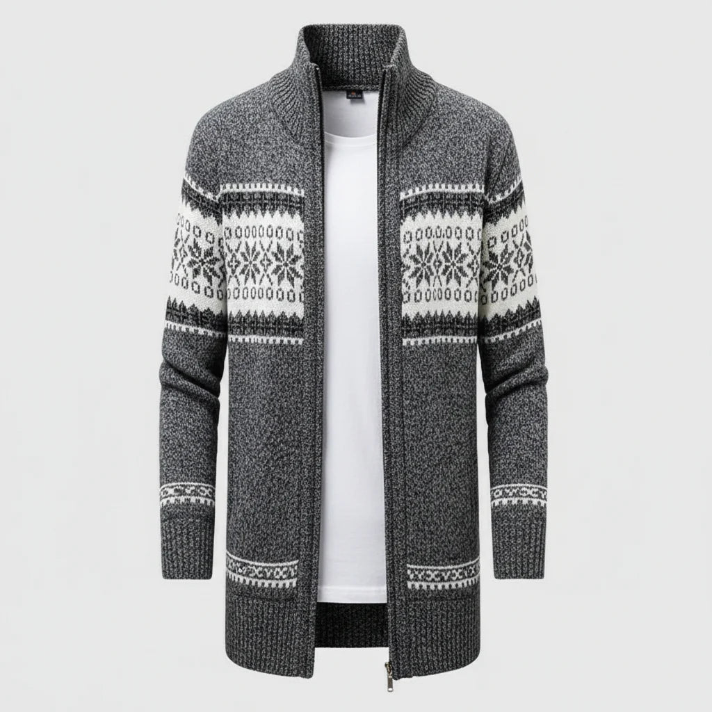 Men's Zip-Front Cardigan – Hem Detail