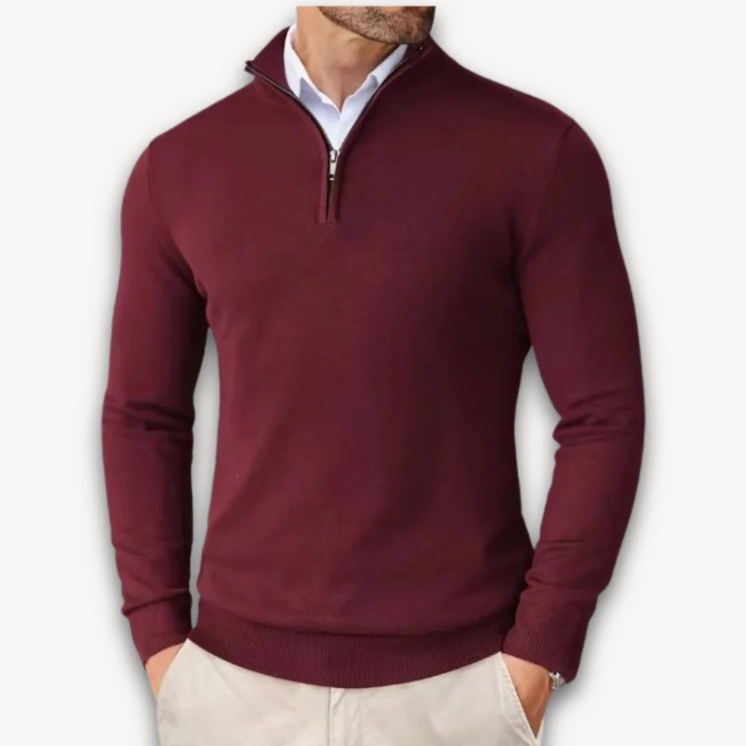 Everardo | Mock-Neck Ribbed Poised Sweater 6