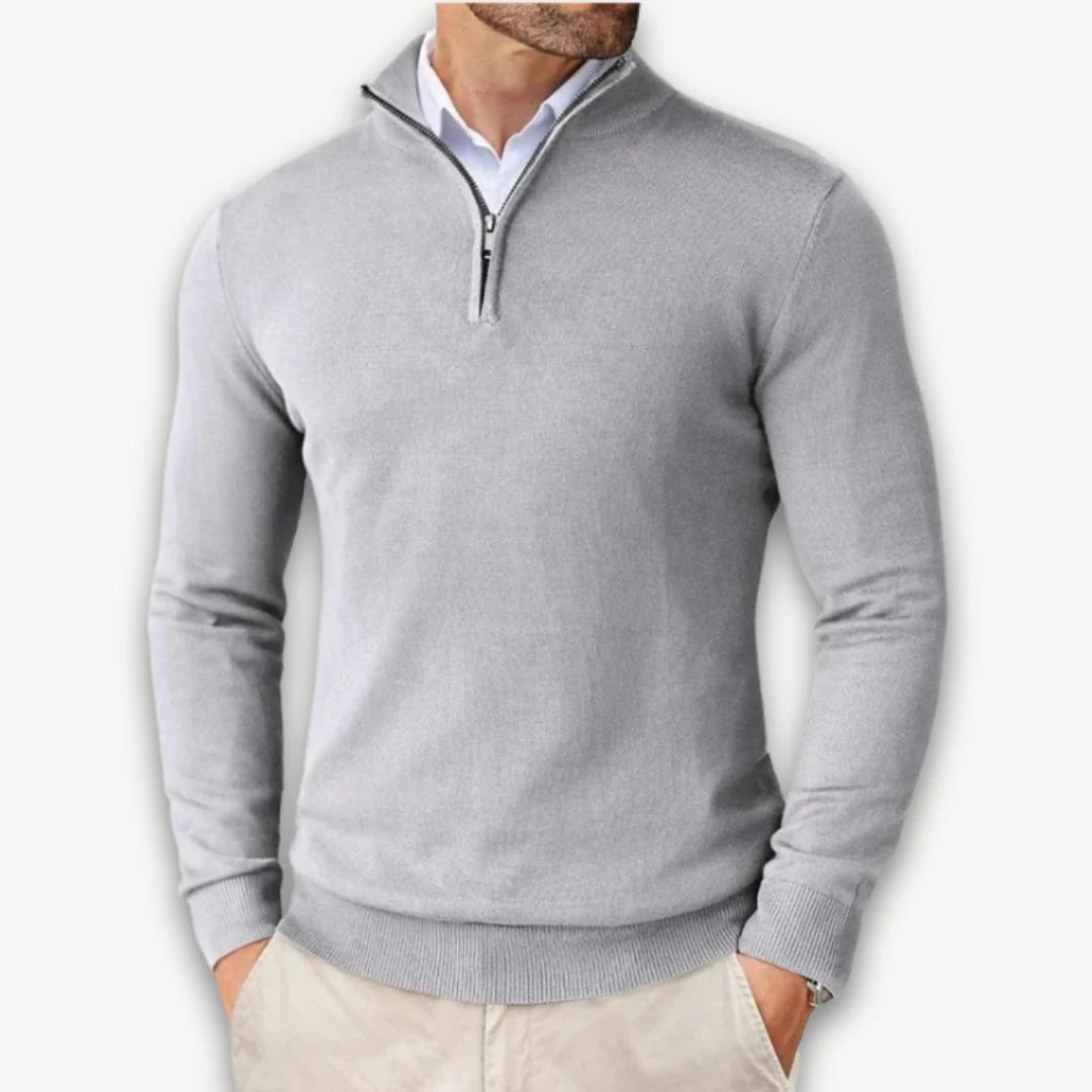 Everardo | Mock-Neck Ribbed Poised Sweater 7
