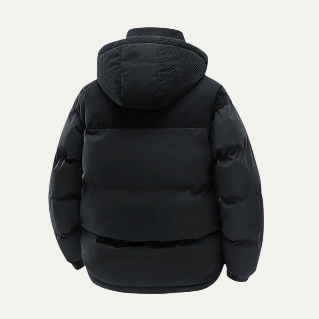 Men's Hooded Puffer Jacket – Worn View