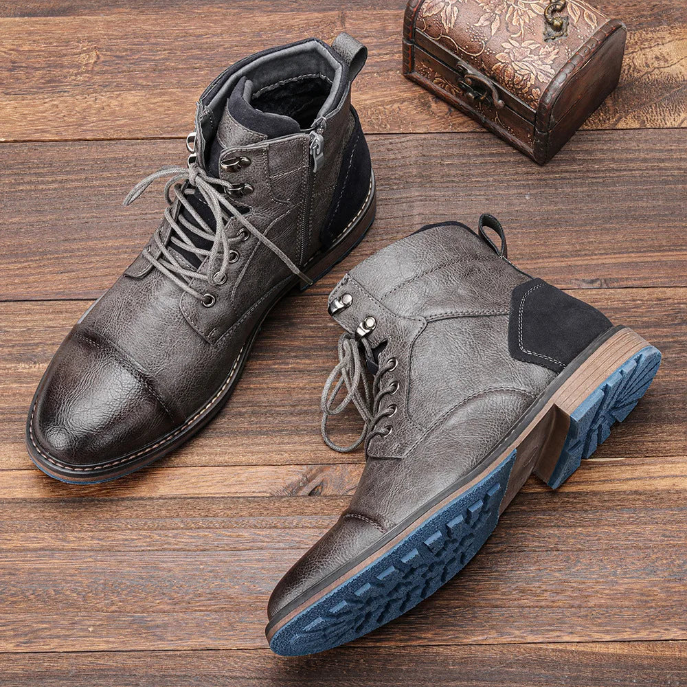 Men's Leather Ankle Boots – Detail View