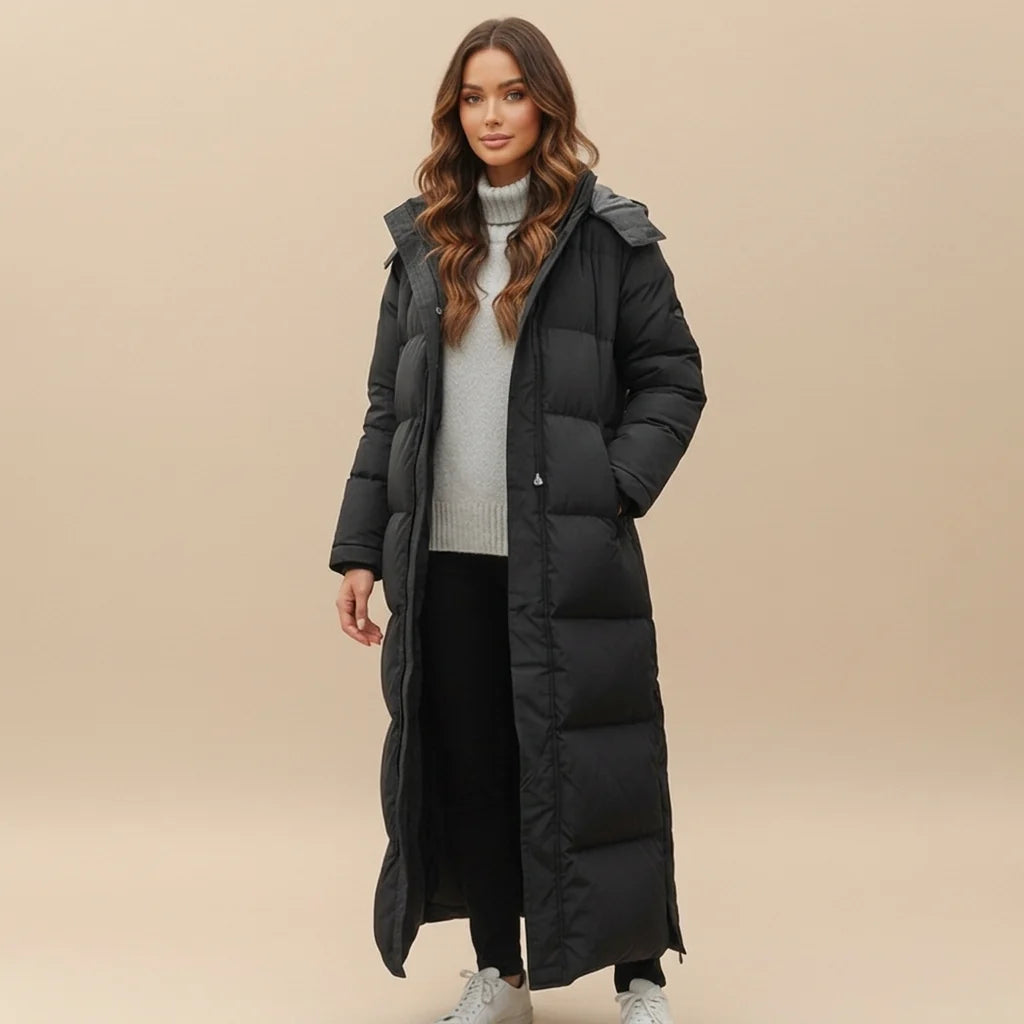 Women's Water-Resistant Down Jacket in Black