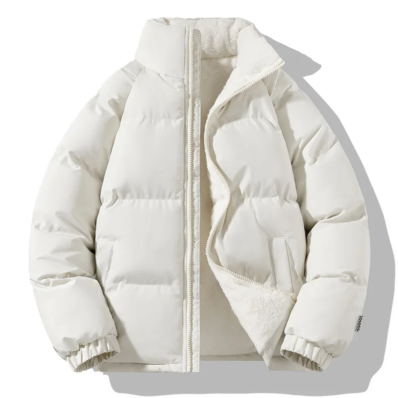 Men's Quilted Puffer Jacket in White
