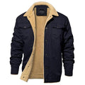 Men's Sherpa-Lined Shacket in Navy