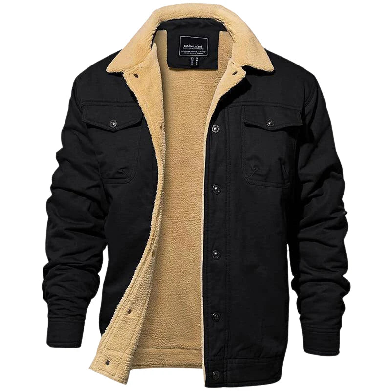 Men's Sherpa-Lined Shacket – Pocket Detail