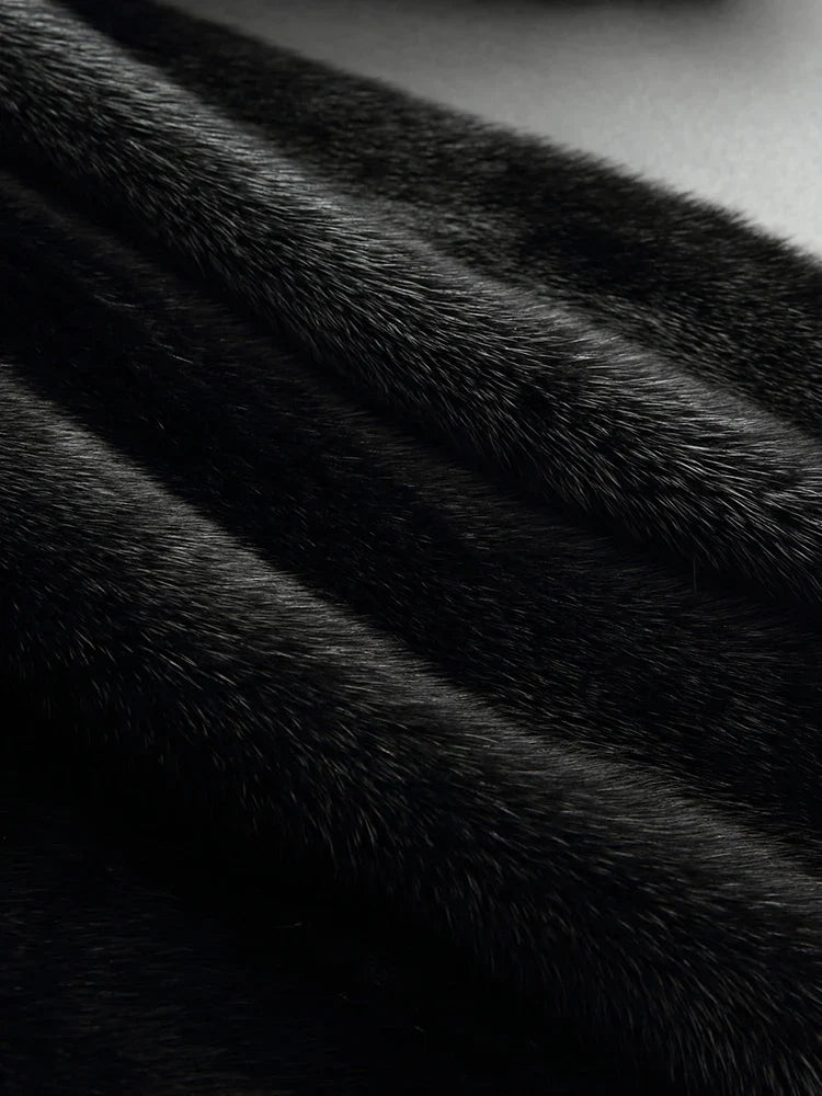 Women's Faux Fur Hooded Coat – Sleeve Detail