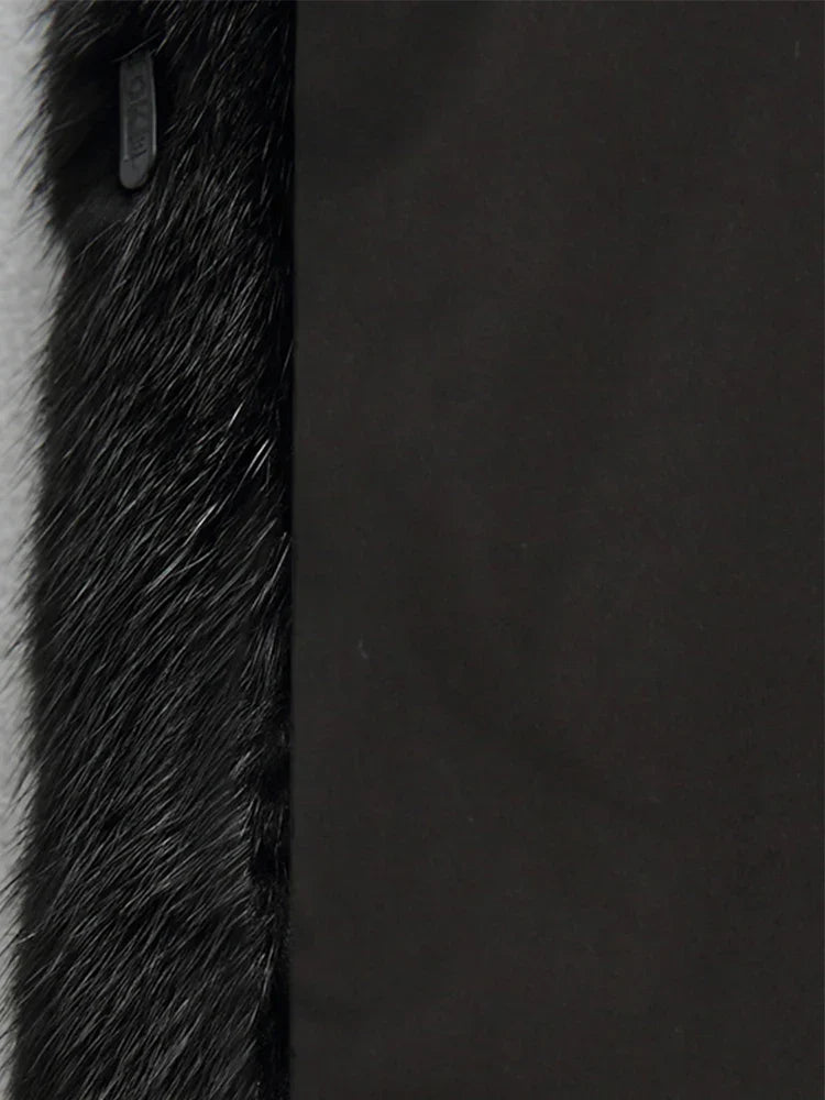 Women's Faux Fur Hooded Coat – Worn View