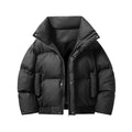 Men's Bomber Puffer Jacket in Black