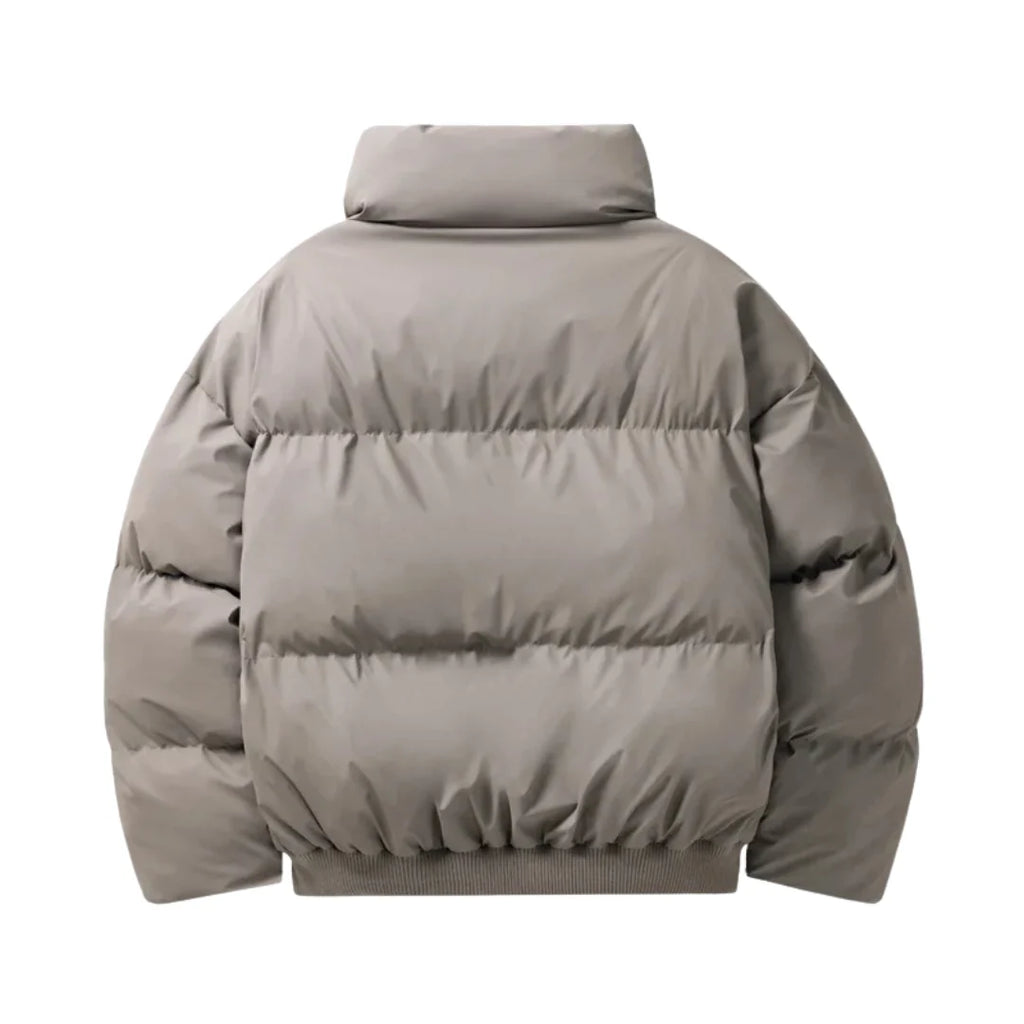 Men's Bomber Puffer Jacket – Detail View
