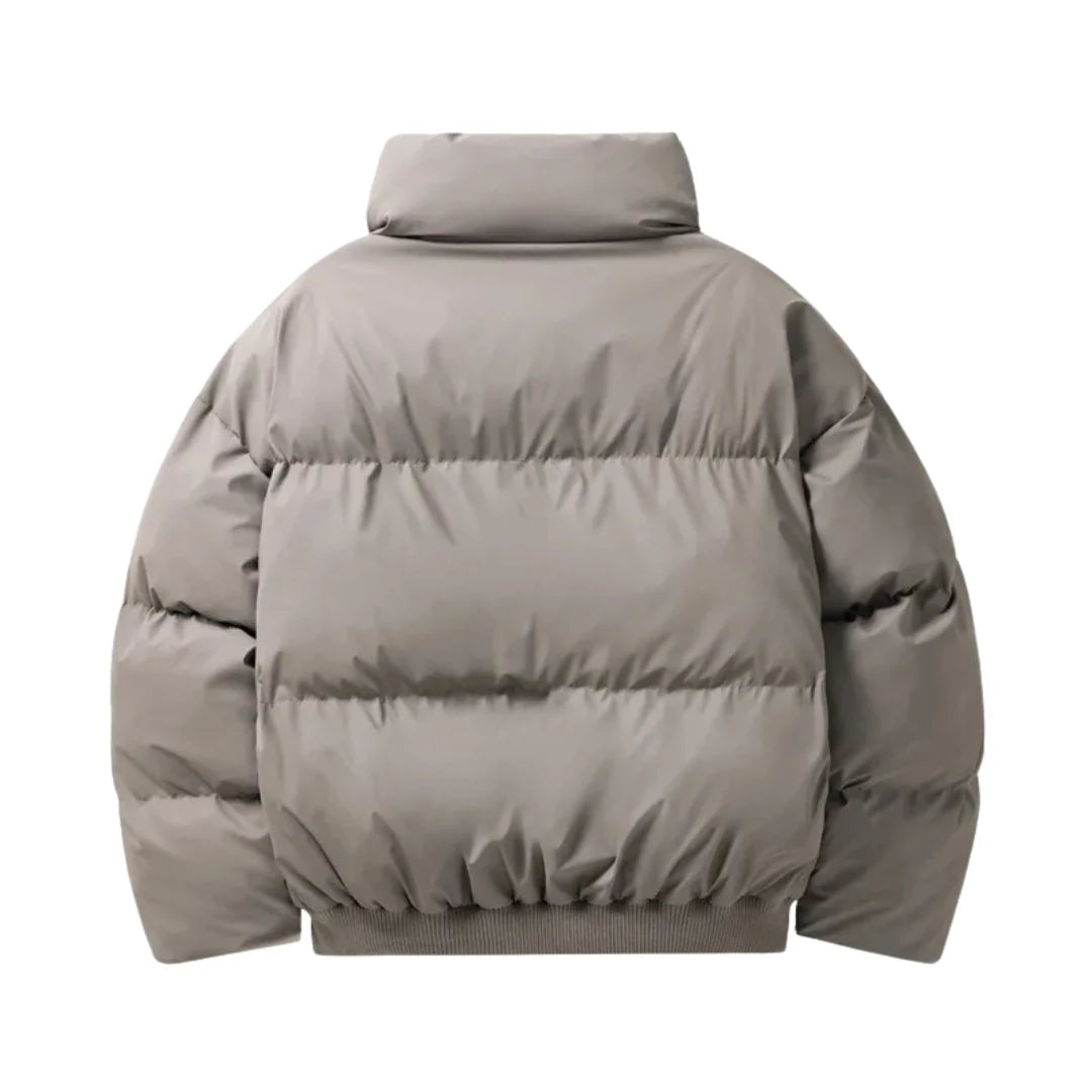 Men's Bomber Puffer Jacket – Detail View