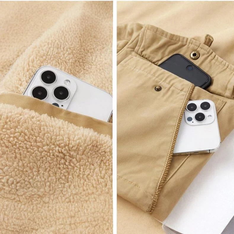 Men's Shearling-Collar Bomber Jacket – Pocket Detail