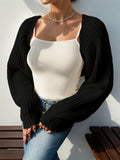 Women's Cropped Bolero Sweater in Black