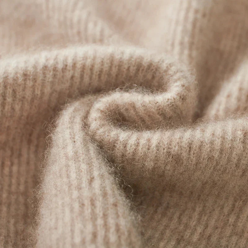 Men's Full-Zip Cashmere Cardigan – Mock Neck Detail