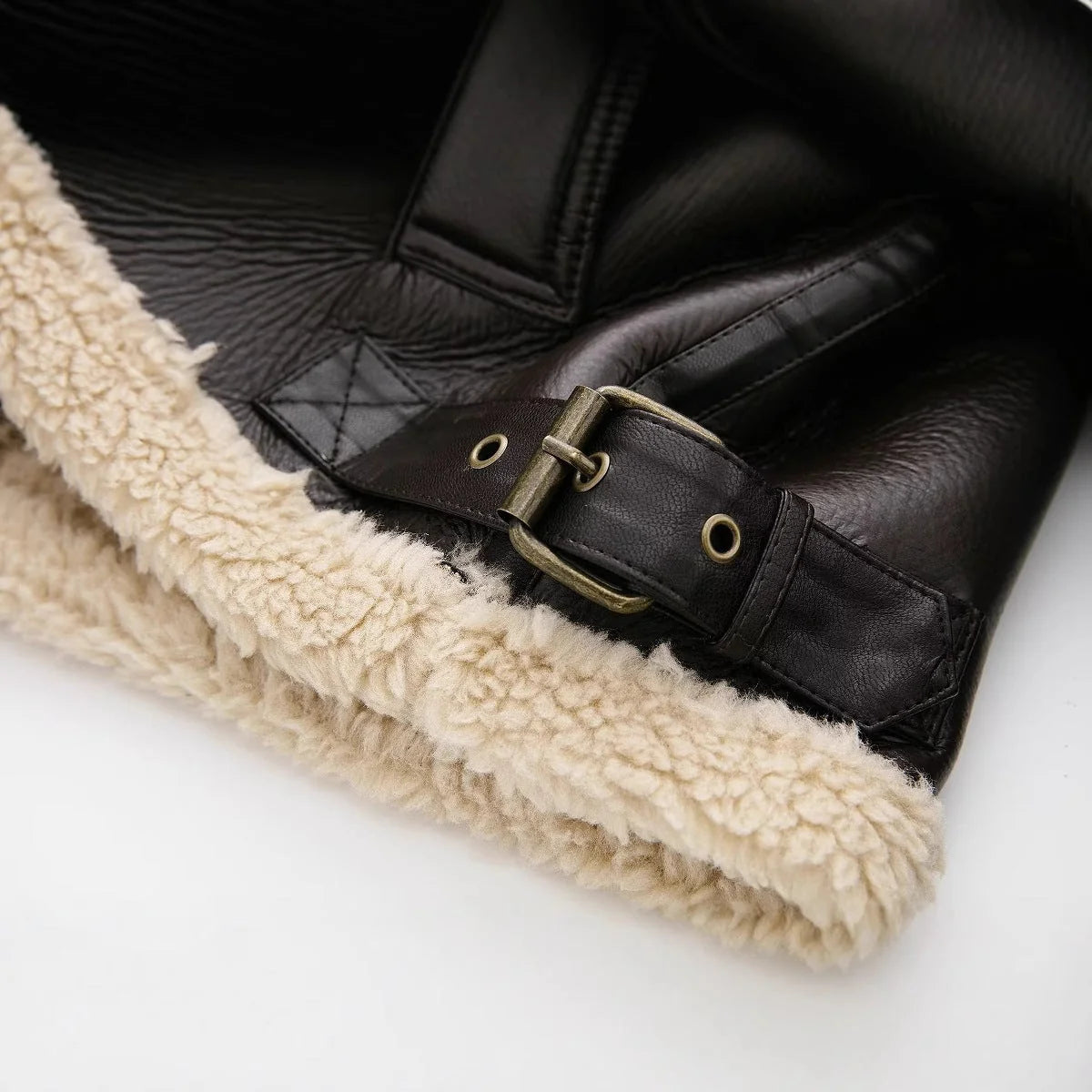 Women's Faux Shearling Trim Jacket – Collar and Cuff Detail
