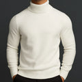 Men's Merino Wool Turtleneck in White
