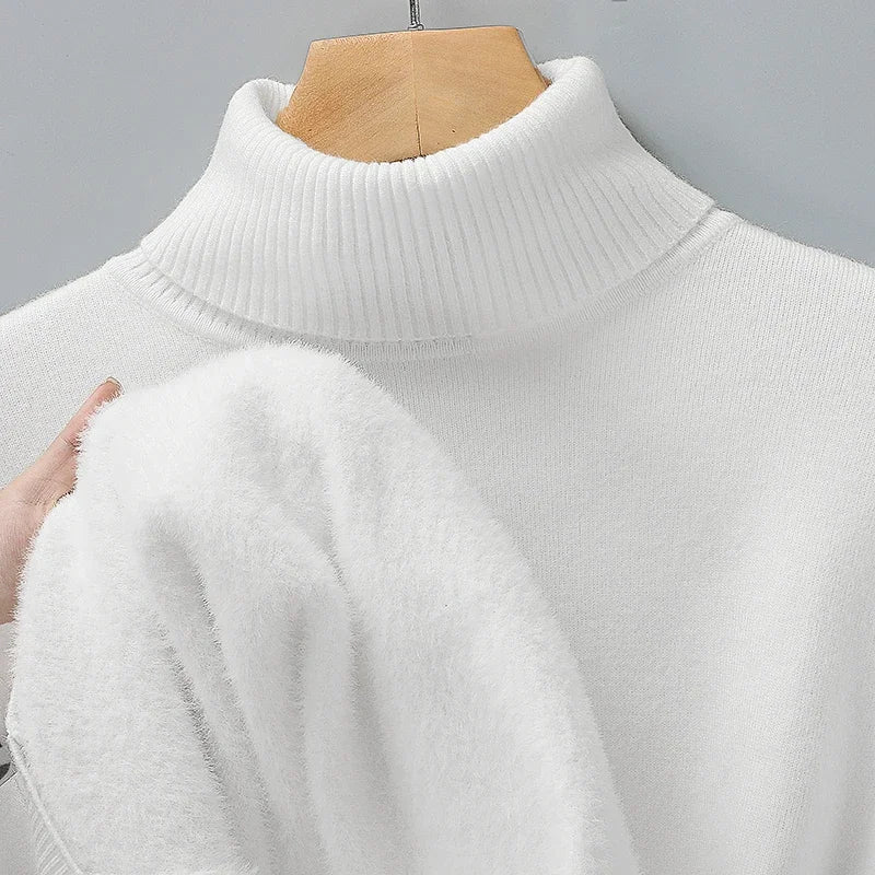 Men's Merino Wool Turtleneck in Gray
