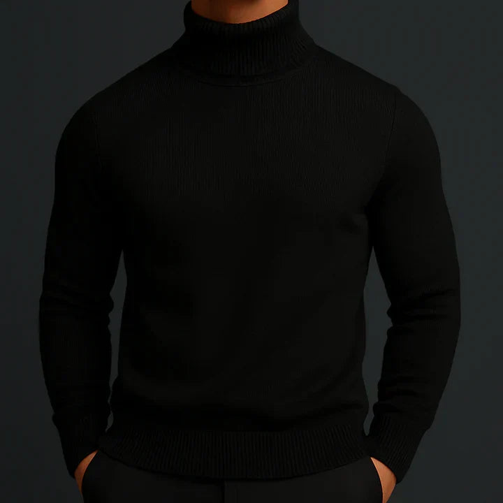 Men's Merino Wool Turtleneck – Back View