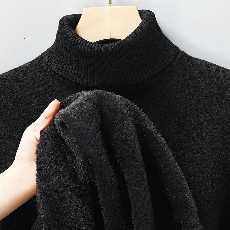 Men's Merino Wool Turtleneck – Worn View