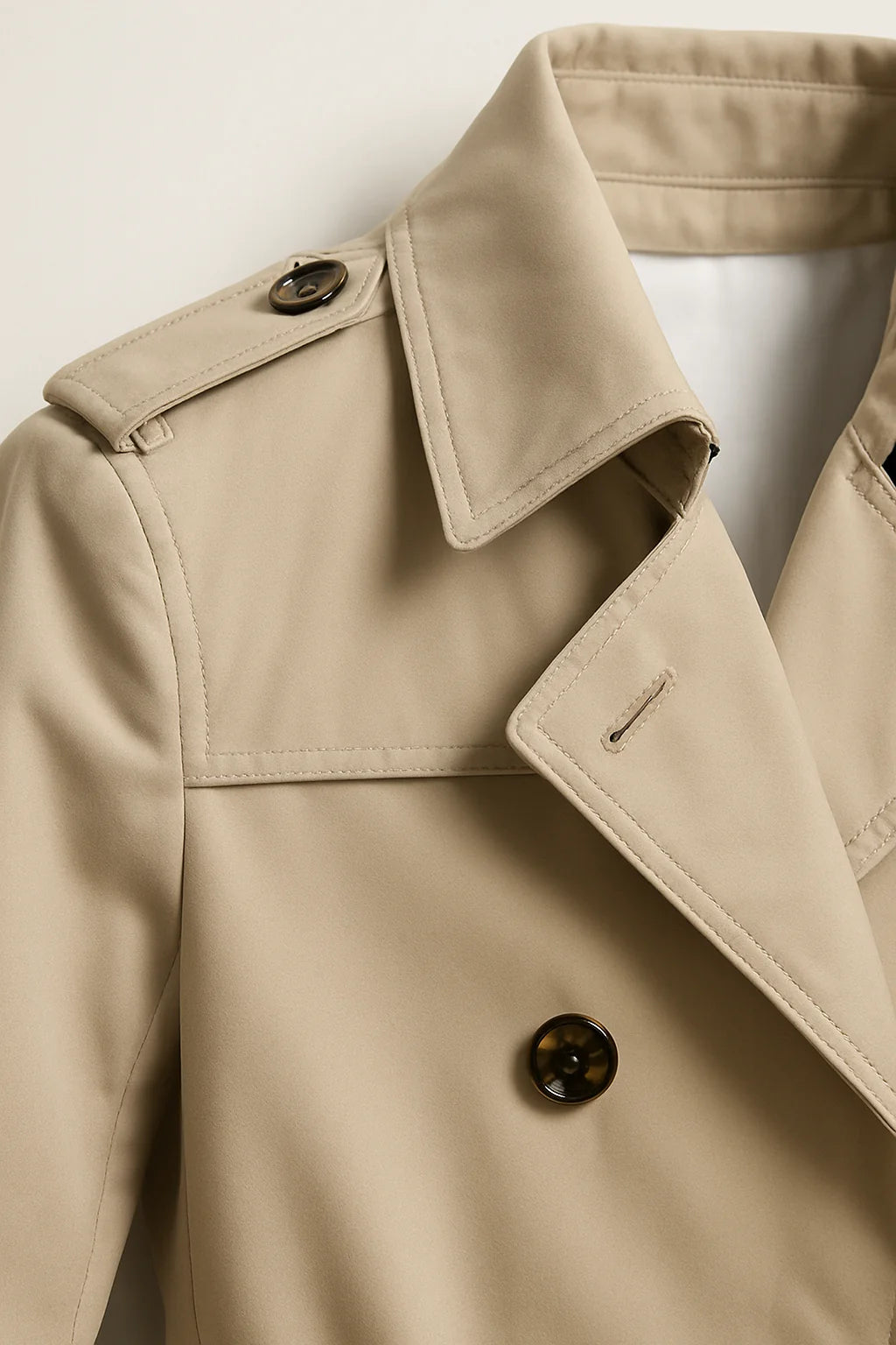 Men's belted trench coat in beige