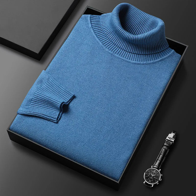 Men's Cashmere Turtleneck Sweater – Folded View
