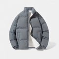 Men's Sherpa-Lined Puffer Coat in Gray